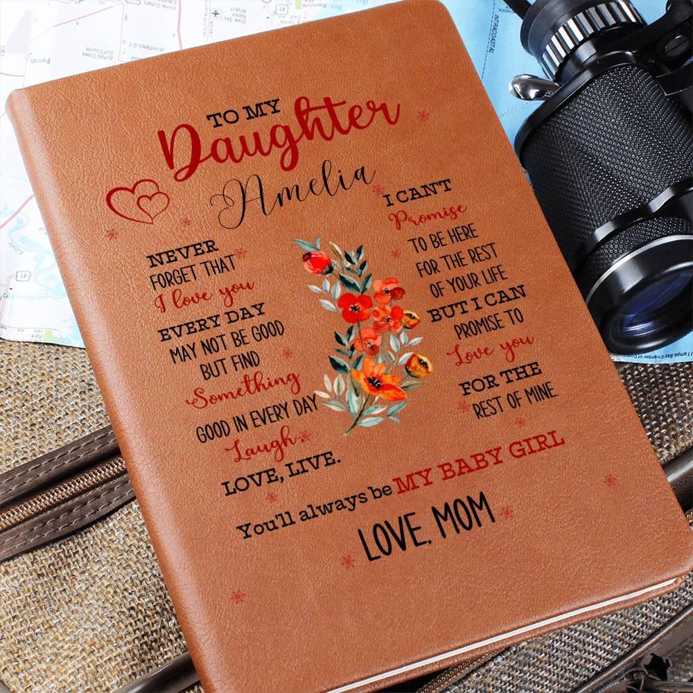 To My Daughter Personalized Leather Journal – Gift from Dad – view 10