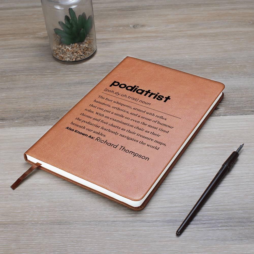 Podiatrist Personalized Definition Leather Journal – Christmas Gifts – view 10