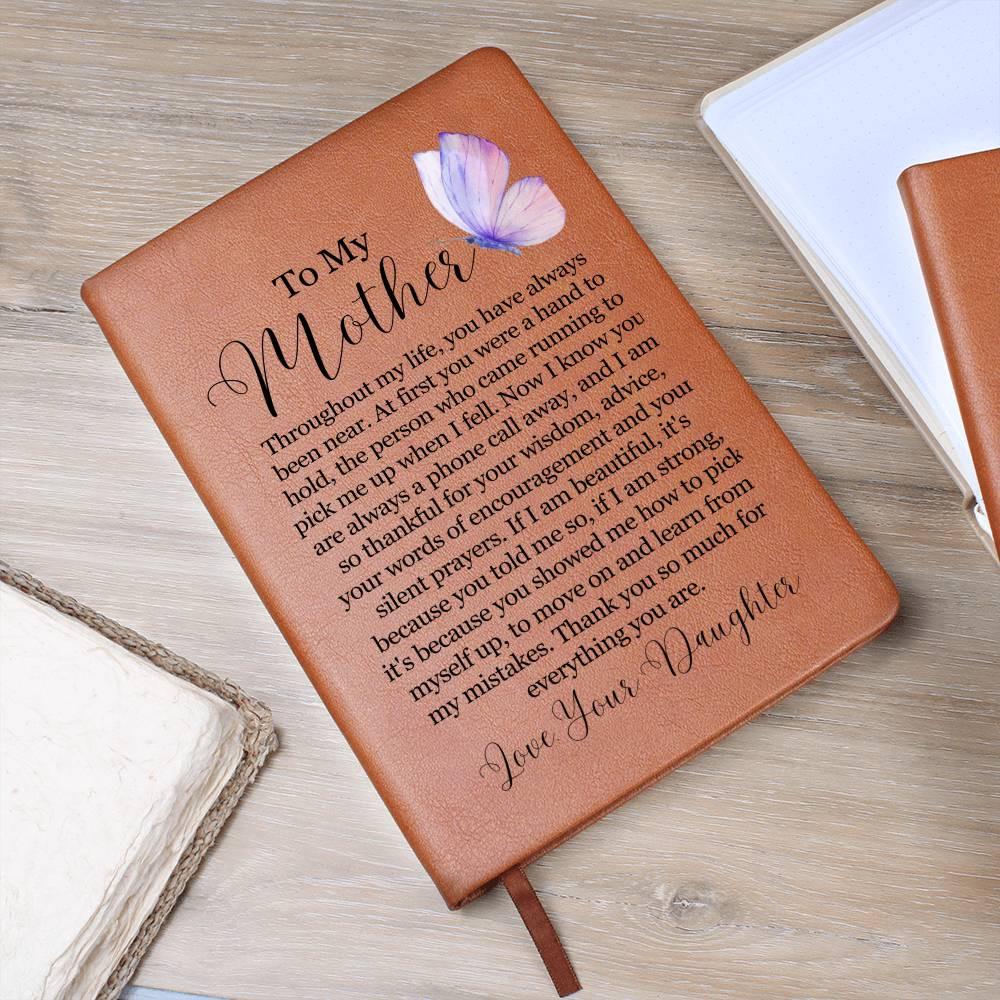To My Mother Butterfly Personalized Leather Journal – Gift from Son – view 10