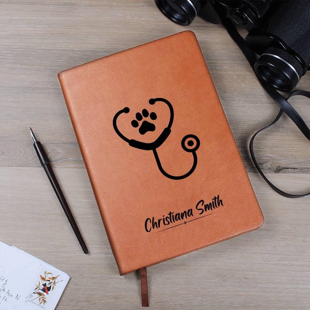 Veterinarian Personalized Leather Journal – Gift for Vet – view 10