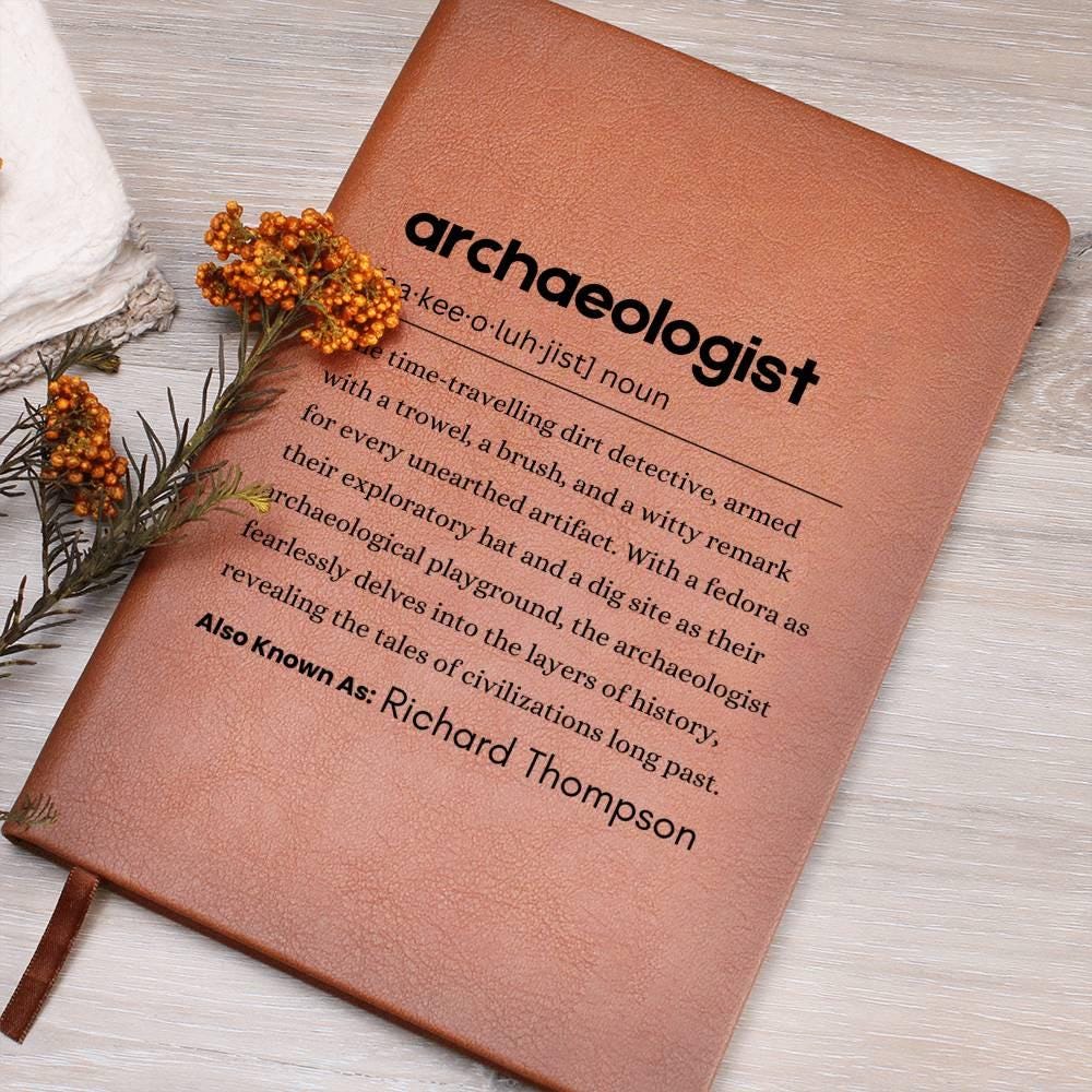Archaeologist Personalized Definition Leather Journal – view 10