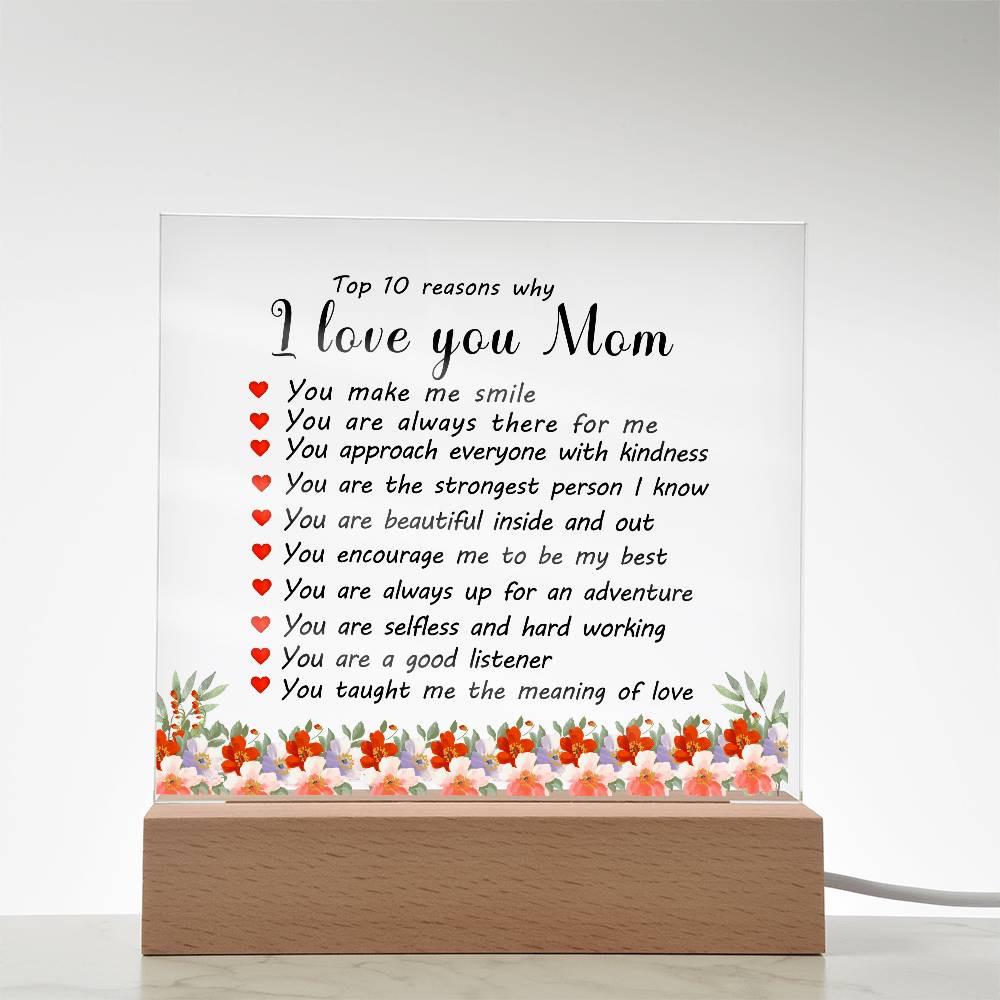 10 Reasons why Mom personalized Acrylic Plaque – Mothers Day gifts – view 10