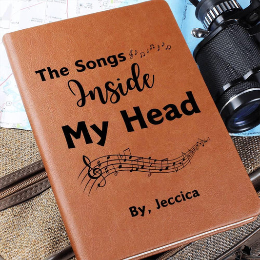 Personalized Songwriting Leather Journal – Musician Gift – view 2