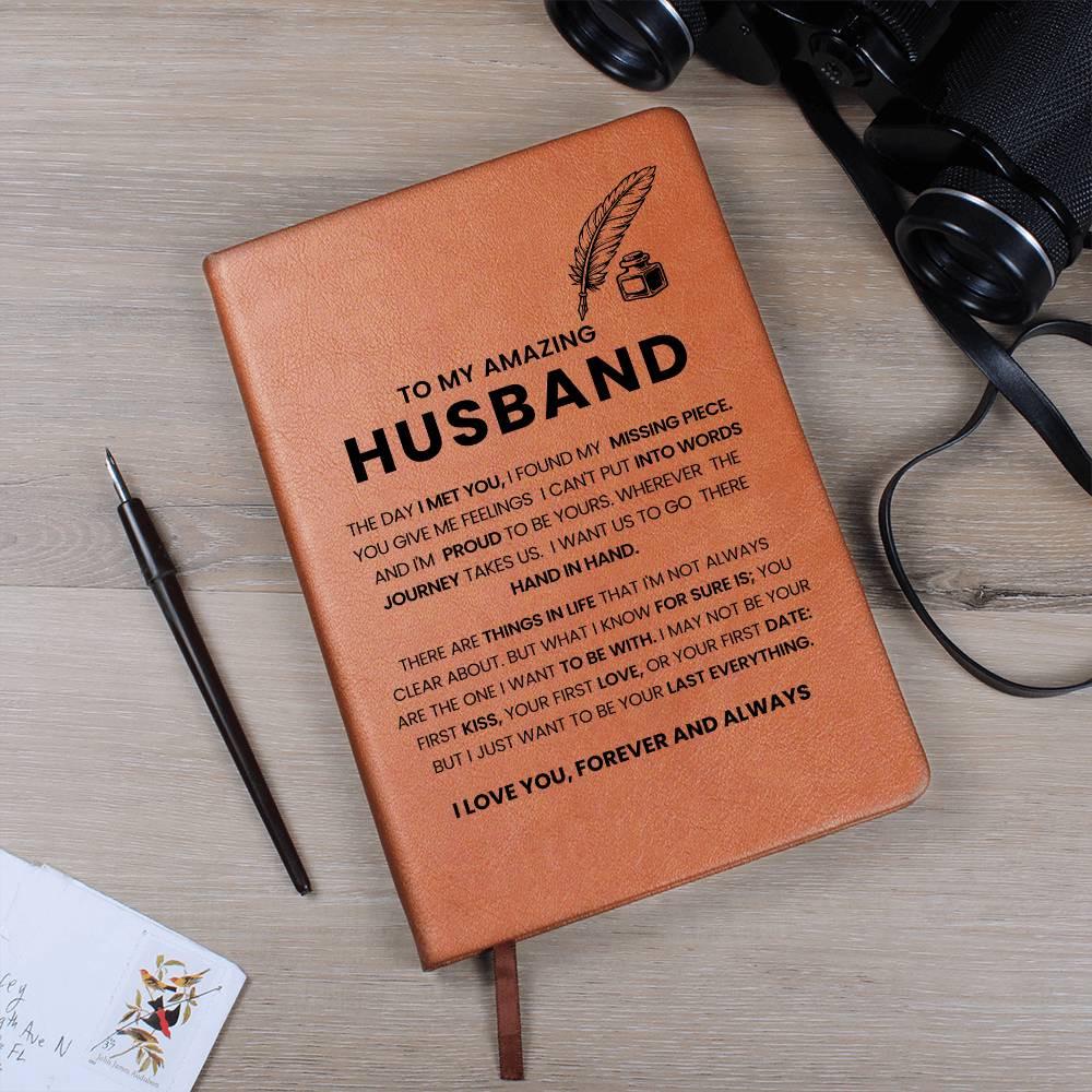 Personalized Husband Leather Journal – Anniversary Gifts for him – view 10