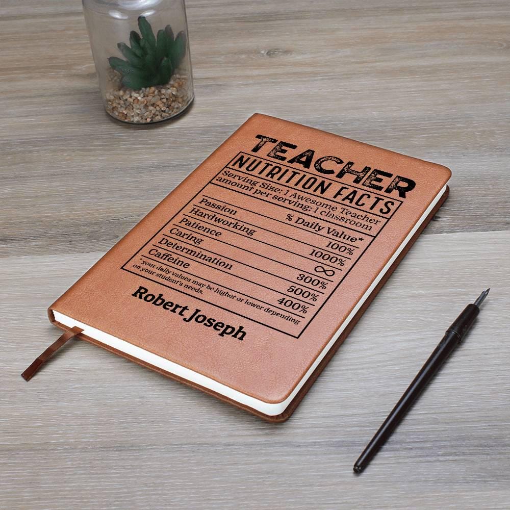 Personalized Teacher Leather Journal – Teacher Birthday Gifts – view 10
