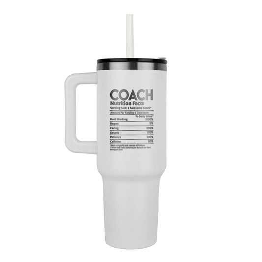 Leaser Engraved 40oz Coach nutrition facts Tumbler – Sports Coach – view 2