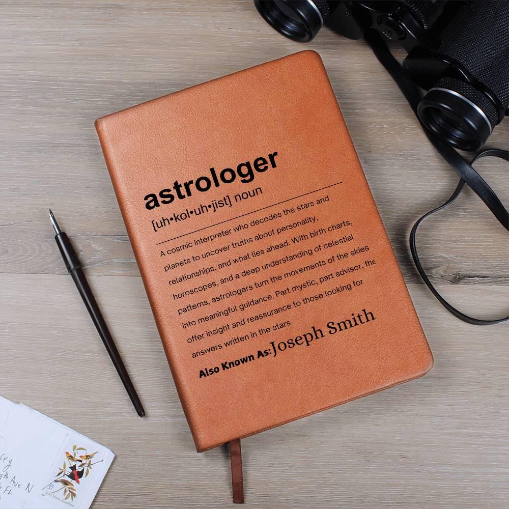 Astrologer Gift Personalized Definition Leather Journal – view 10