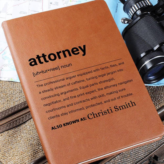Attorney Gift Personalized Definition Leather Journal – view 2