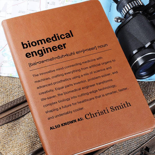 Biomedical Engineer Gift Personalized Definition Leather Journal – view 2