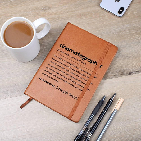 Cinematographer Gift Personalized Definition Leather Journal – view 2
