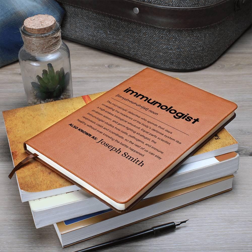 Immunologist Gift Personalized Definition Leather Journal – view 10