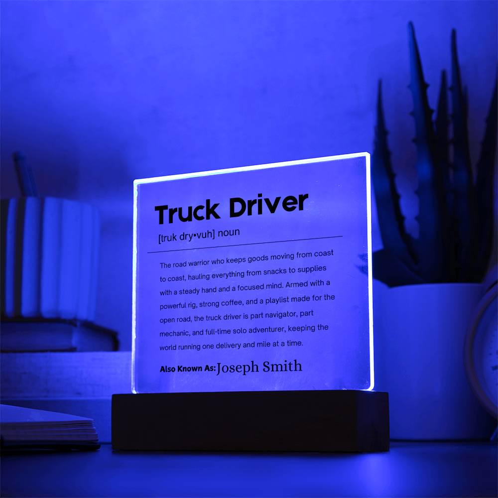 Truck Driver Gift Personalized Definition Acrylic Plaque – view 10
