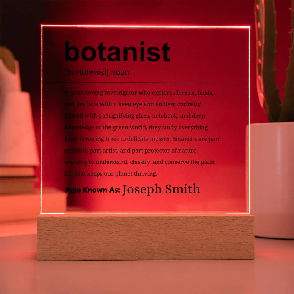 Botanist Gift Personalized Definition Acrylic Plaque – view 10