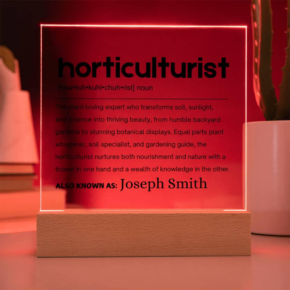 Horticulturist Gift Personalized Definition Acrylic Plaque – view 10