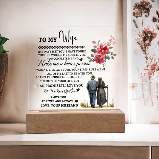 To My Wife Personalized Acrylic Plaque – Gift For Wife – view 2