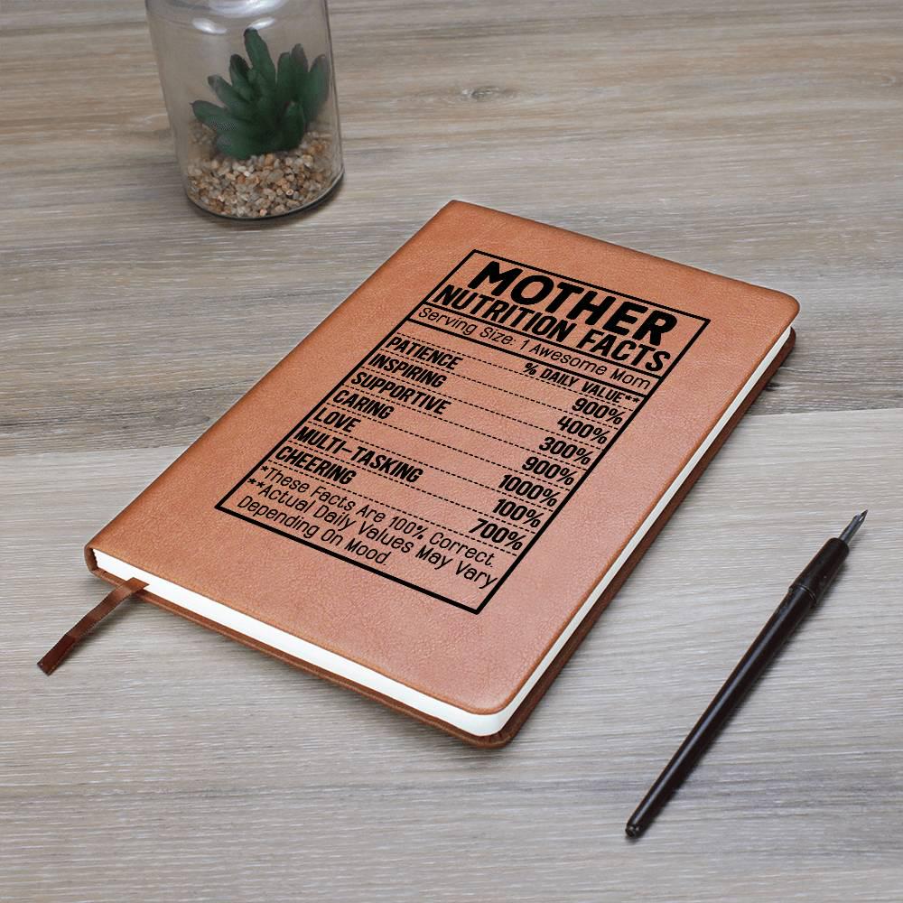 Mother nutrition facts Leather Journal – Gift for Mom – view 10
