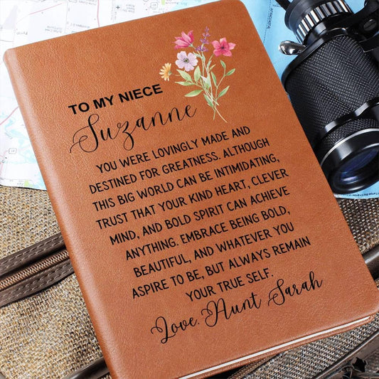custom Niece Name Journal – Gifts from Aunt for Niece Birthday – view 2