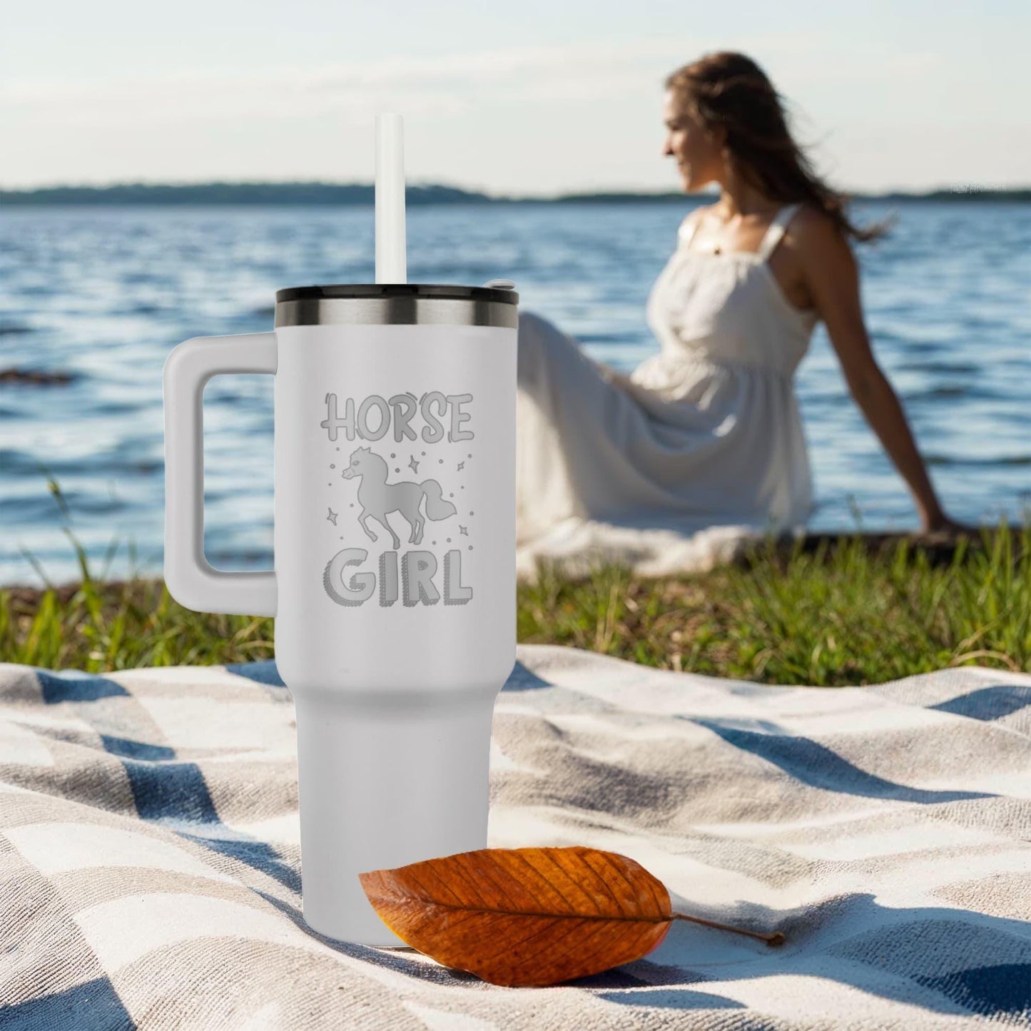 Horse Girl 40 Oz Leaser Printed Stainless Steel Tumbler – view 10