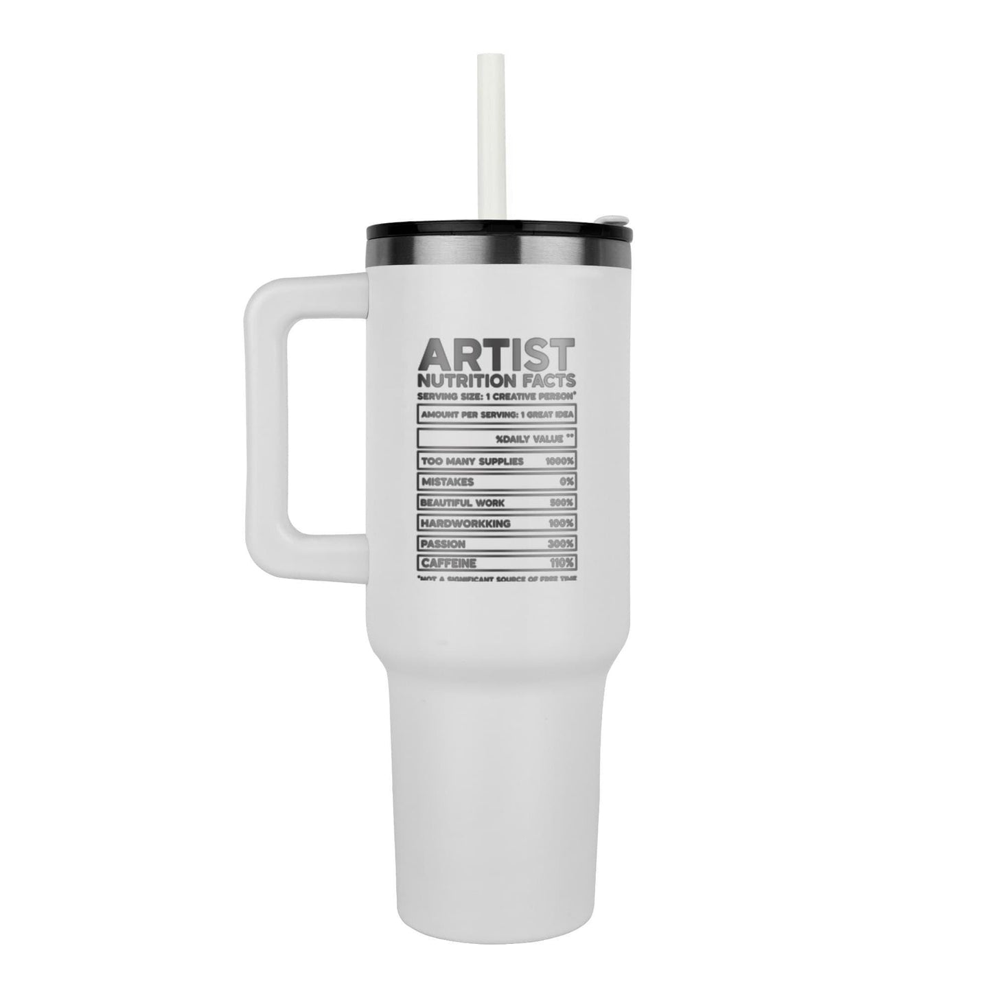 Artist 40 oz Leaser Engraved Nutrition Facts Tumbler – Gift for Artist – view 10