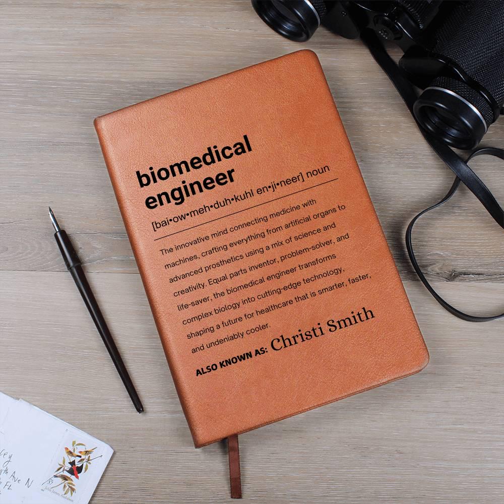 Biomedical Engineer Gift Personalized Definition Leather Journal – view 10