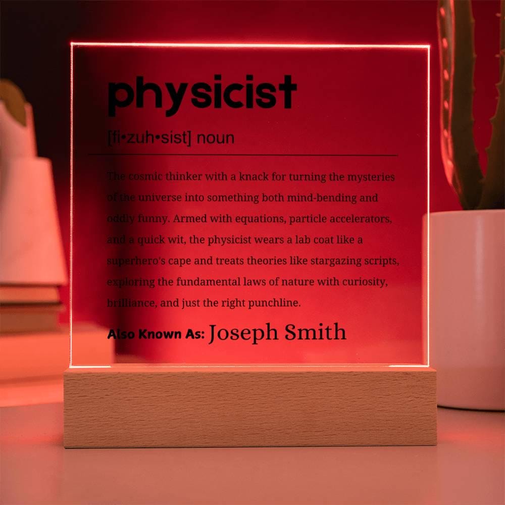 Physicist Gift Personalized Definition Acrylic Plaque – view 10