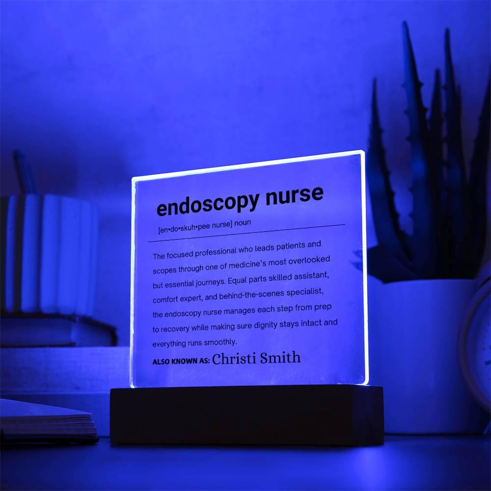 Endoscopy Nurse Gift Personalized Definition Acrylic Plaque – view 10