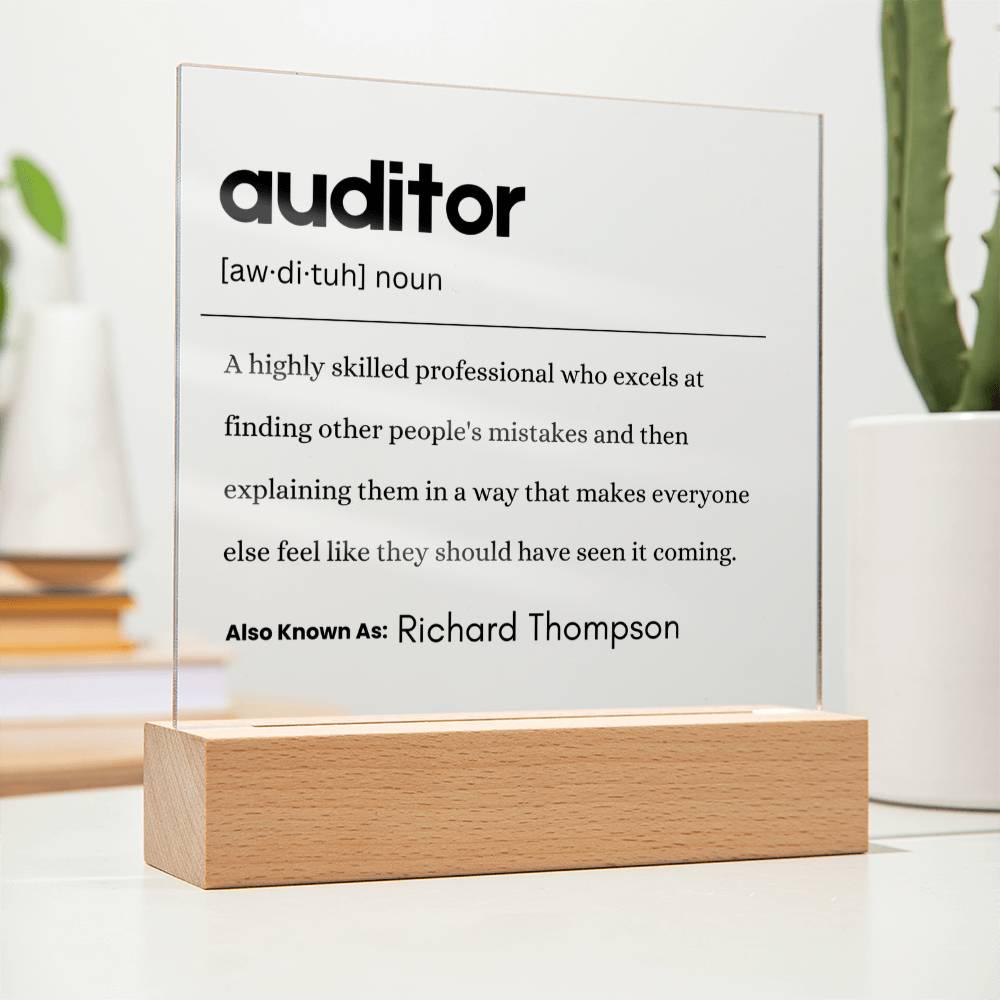 Auditor Gift Personalized Definition Acrylic Plaque – Auditor Birthday – view 10
