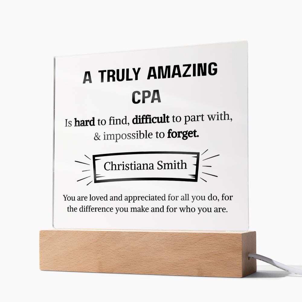 CPA Appreciation Personalized Acrylic Plaque – Gift for CPA – view 10