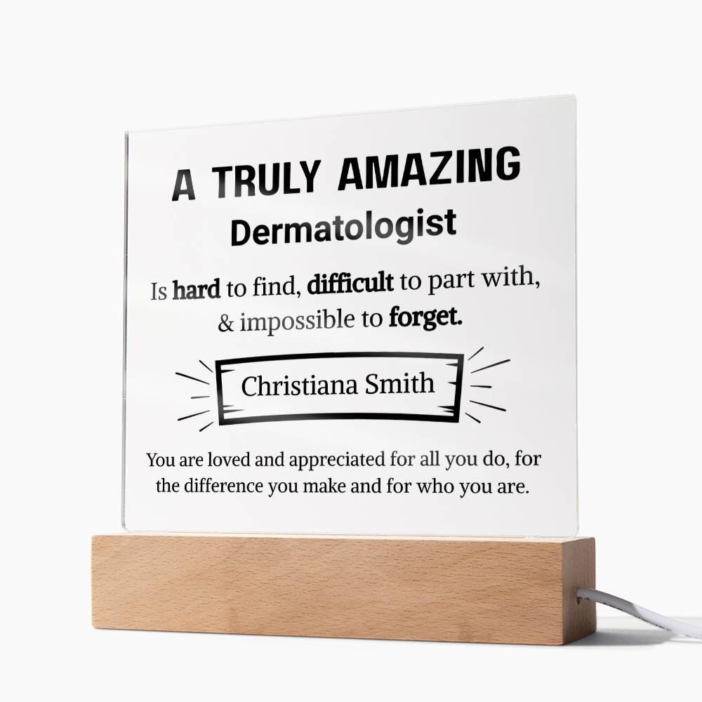 Dermatologist Appreciation Personalized Acrylic Plaque – view 10