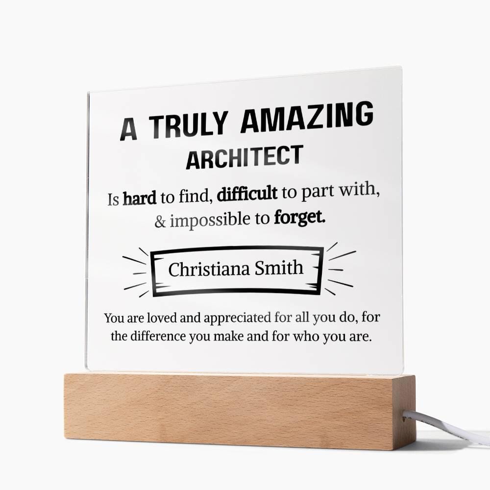 Architect Appreciation Personalized Acrylic Plaque – Christmas Gifts – view 10