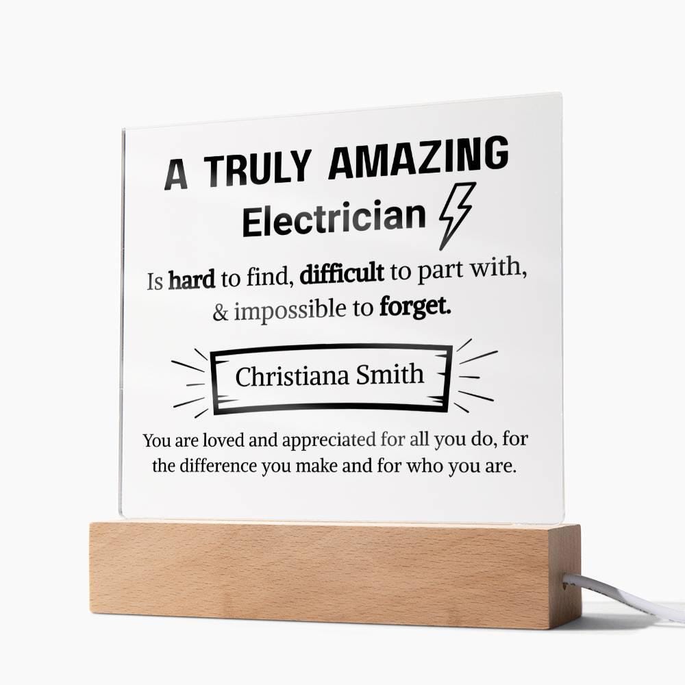 Electrician Appreciation Personalized Acrylic Plaque – view 10