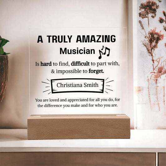 Musician Appreciation Personalized Plaque – Musician Gift – view 2