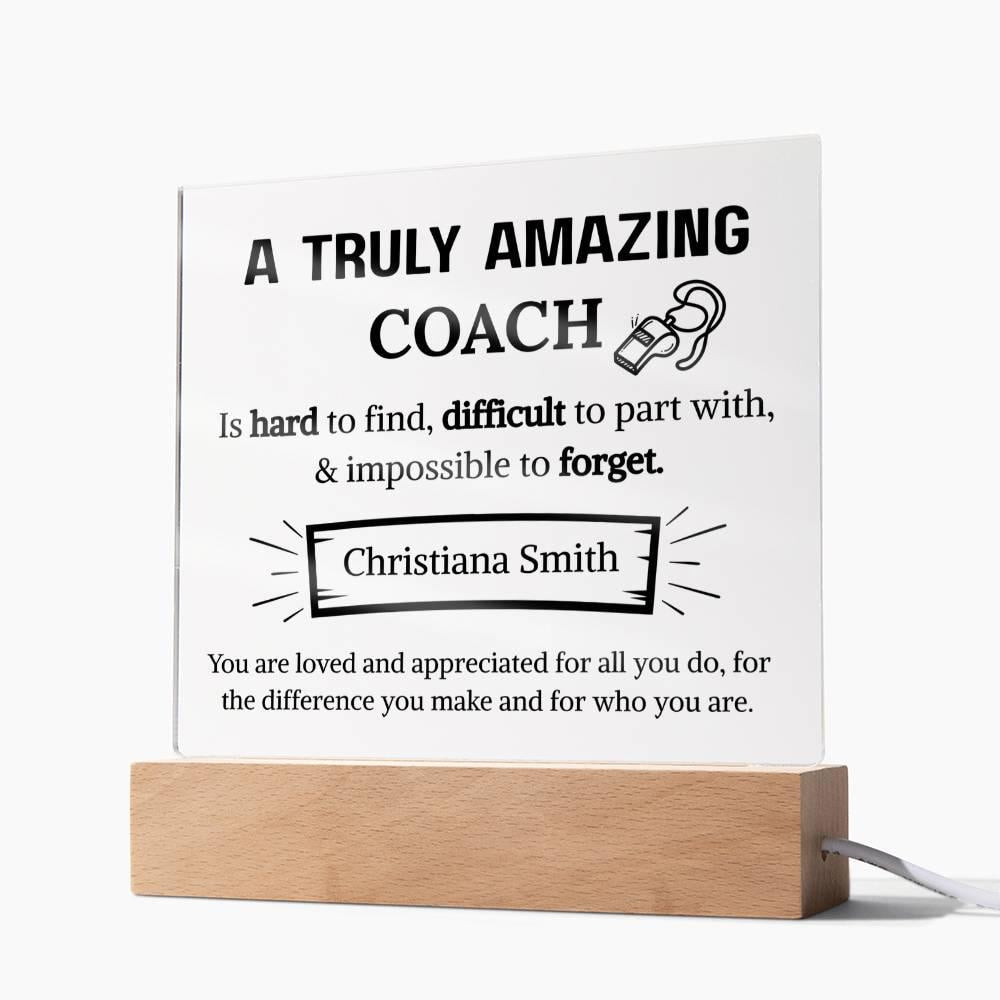 Coach Appreciation Personalized Acrylic Plaque – Gift for Coach – view 10