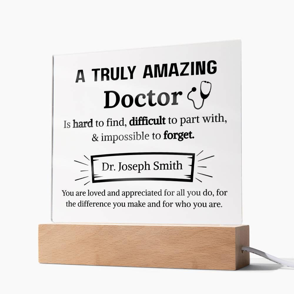 Doctor Appreciation Personalized Acrylic Plaque – Gift for Doctor – view 10