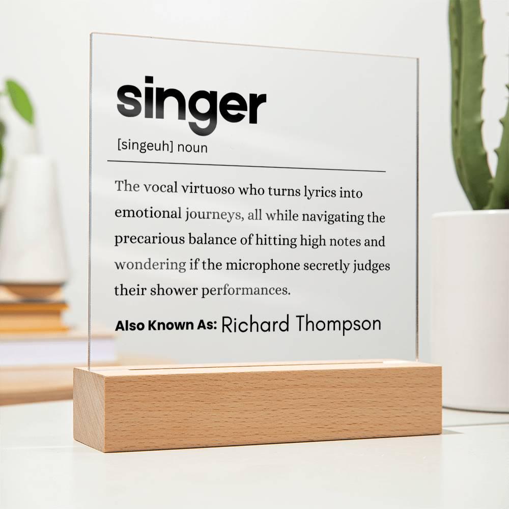 Singer Gift Personalized Definition Acrylic Plaque – view 10