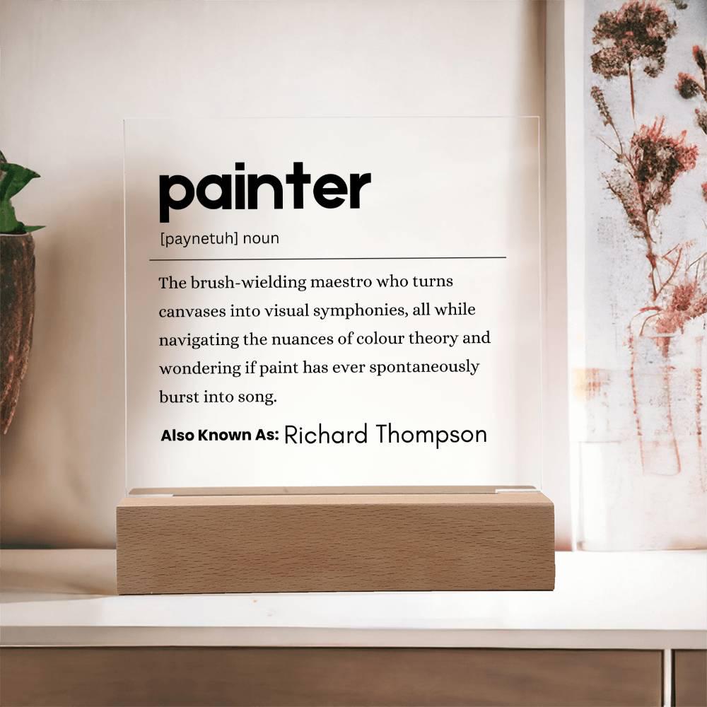 Painter Gift Personalized Definition Acrylic Plaque – Artist Gifts – view 10