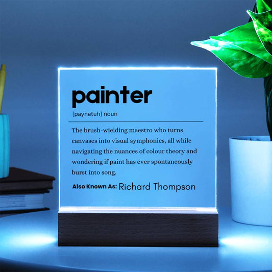 Painter Gift Personalized Definition Acrylic Plaque – Artist Gifts – view 2