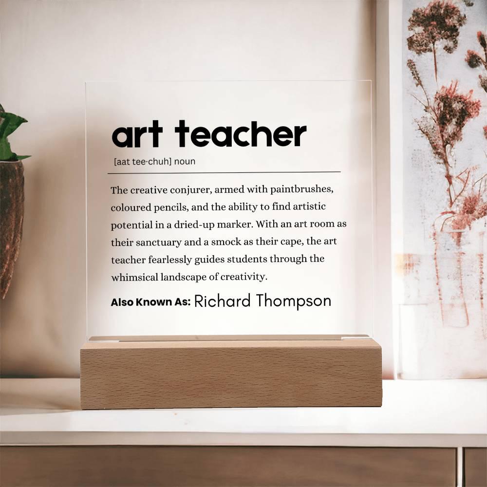 Art Teacher Gift Personalized Definition Acrylic Plaque – view 10