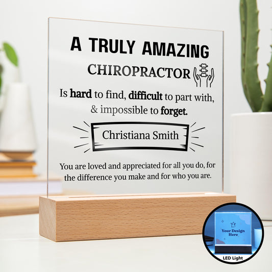 Chiropractor Appreciation personalized Acrylic Plaque – view 2