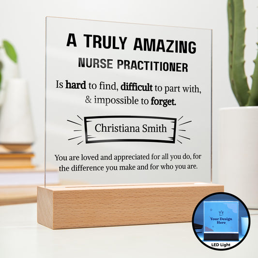 Nurse Practitioner Appreciation Personalized Plaque – Gift for Np – view 2