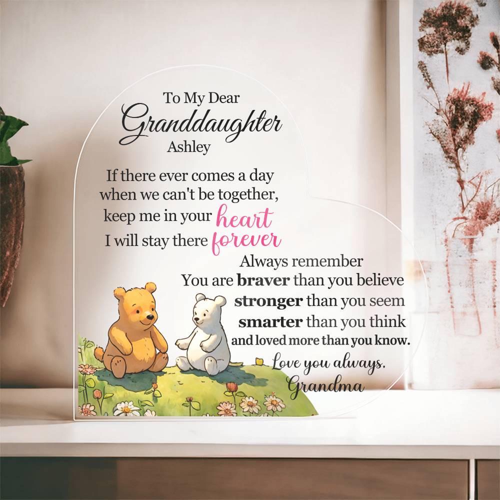 To My Granddaughter Personalized Acrylic Plaque – Gifts from Nana – view 10