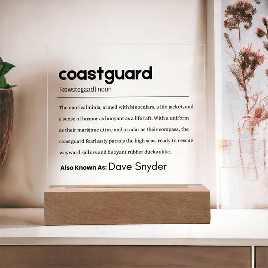 Coast Guard Gift Personalized Definition Acrylic Plaque – view 2