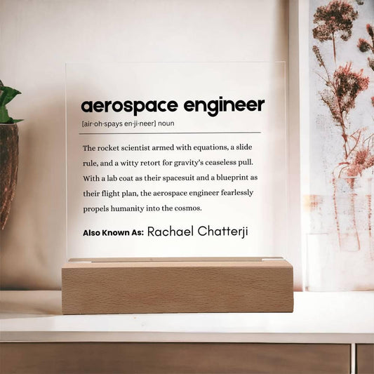 Aerospace Engineer Gift Personalized Definition Plaque – view 2