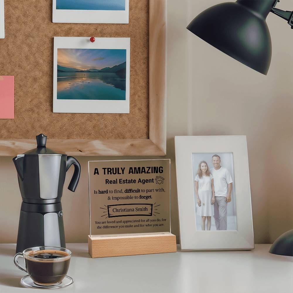 Real Estate Agent Appreciation Personalized Plaque – Gifts for Realtor – view 10