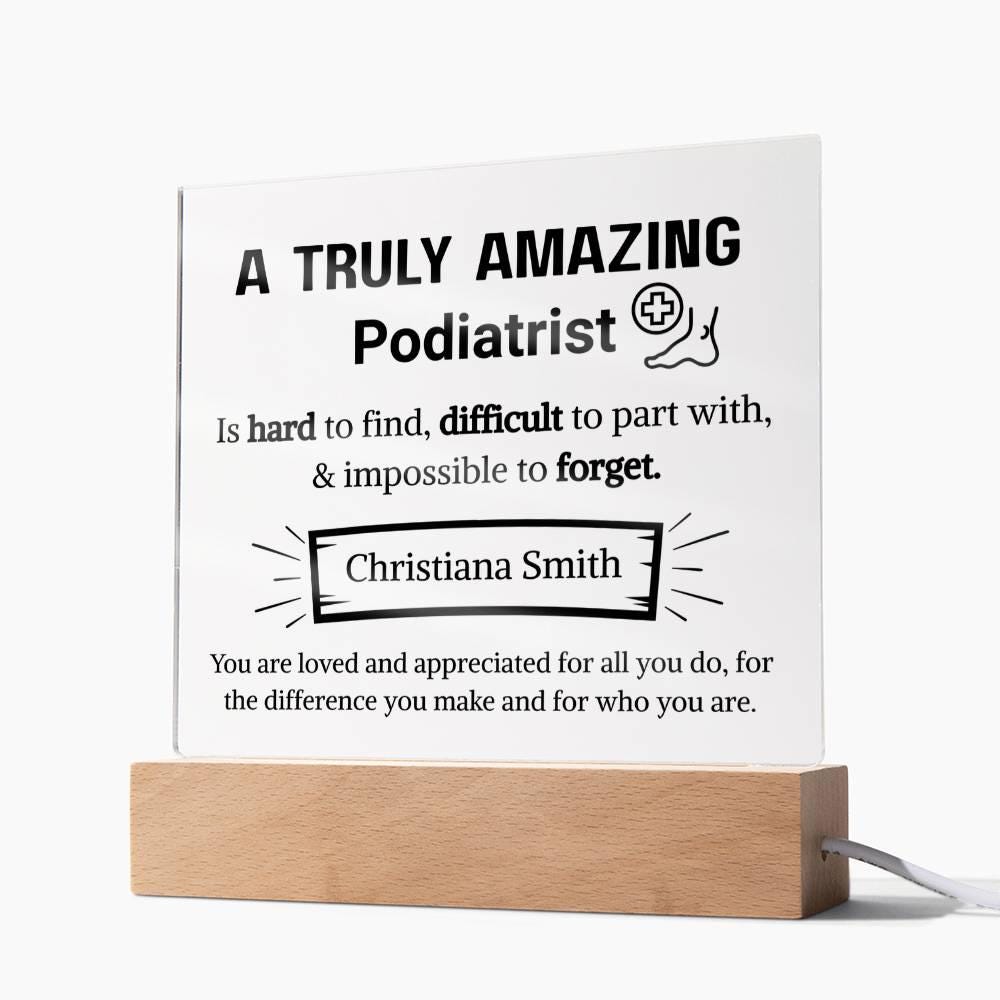 Podiatrist Appreciation Personalized Acrylic Plaque – view 10
