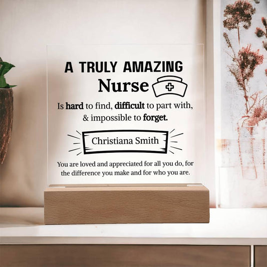Nurse Appreciation Personalized Acrylic Plaque – Gift for Nurse – view 2