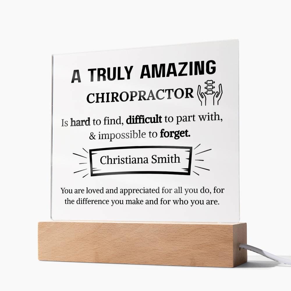 Chiropractor Appreciation personalized Acrylic Plaque – view 10
