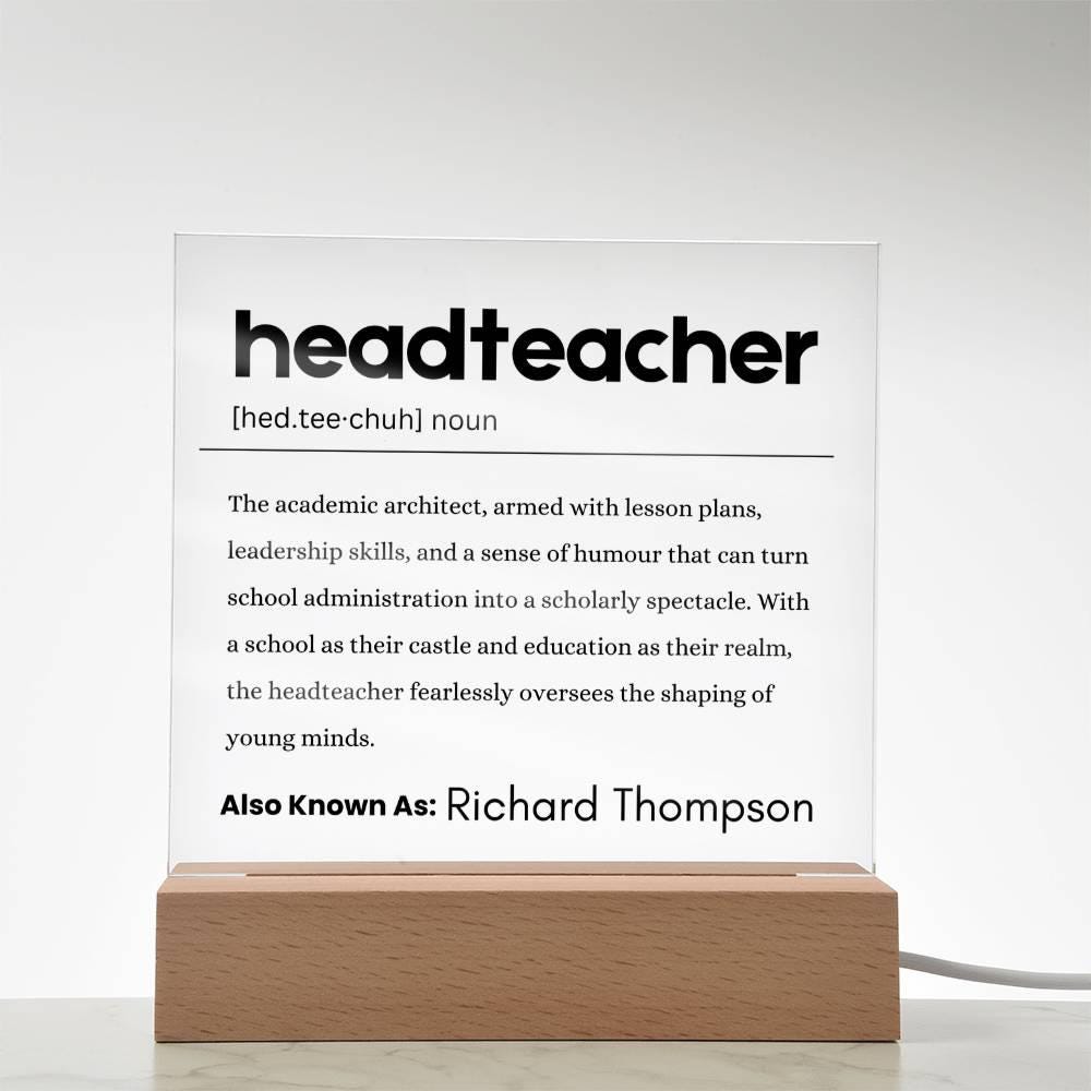 Headteacher Gift Personalized Definition Plaque – Principal Retirement – view 10