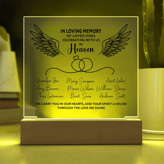 Family Memorial Keepsake Plaque – Family Loss Sympathy Gift – view 2