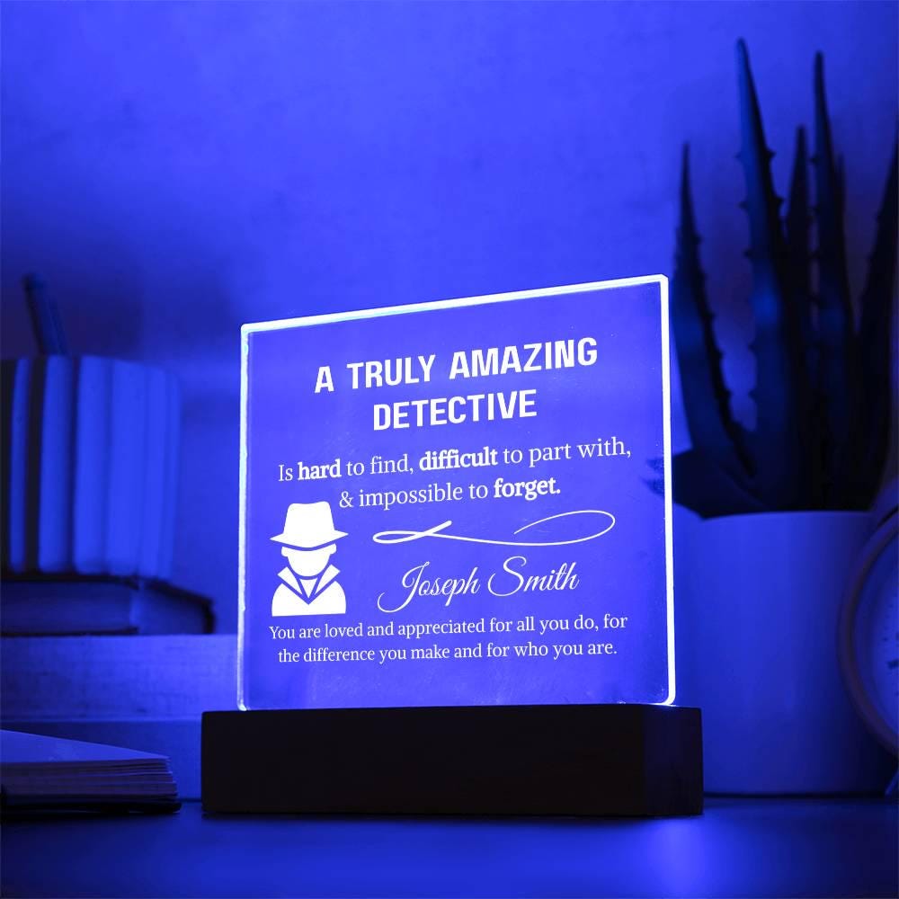 Detective Gift Personalized Plaque – Gift for Private Investigator – view 10